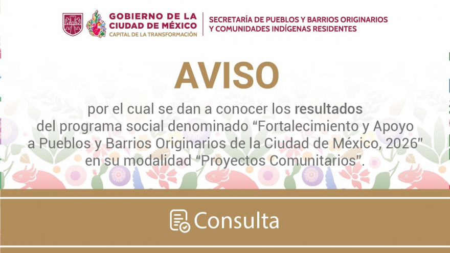 Resultados FAPO, 2026” en su modalidad “Proyectos Comunitarios”